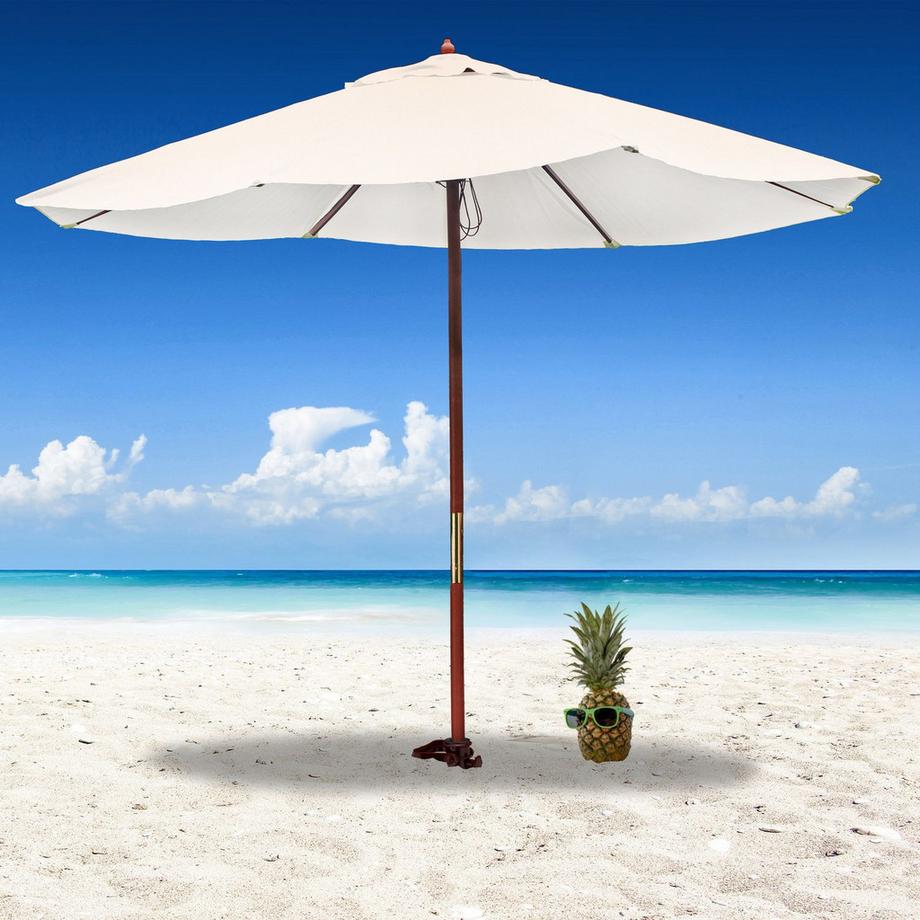 Northix Supporto a vite per ombrellone marrone  