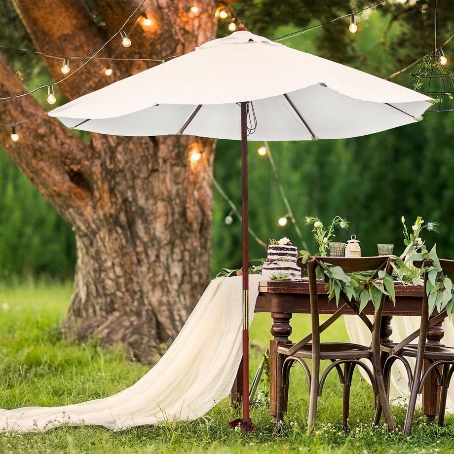 Northix Supporto a vite per ombrellone marrone  