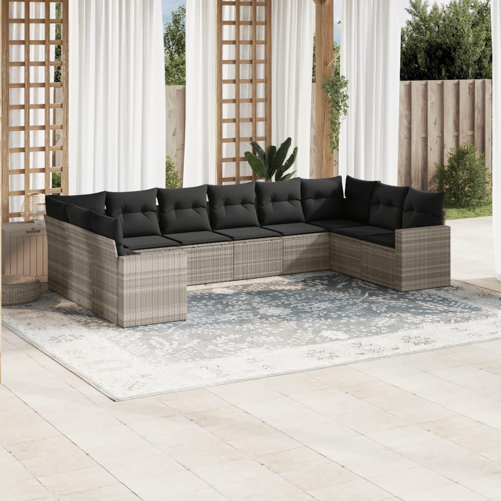 VidaXL set divano da giardino Polirattan  