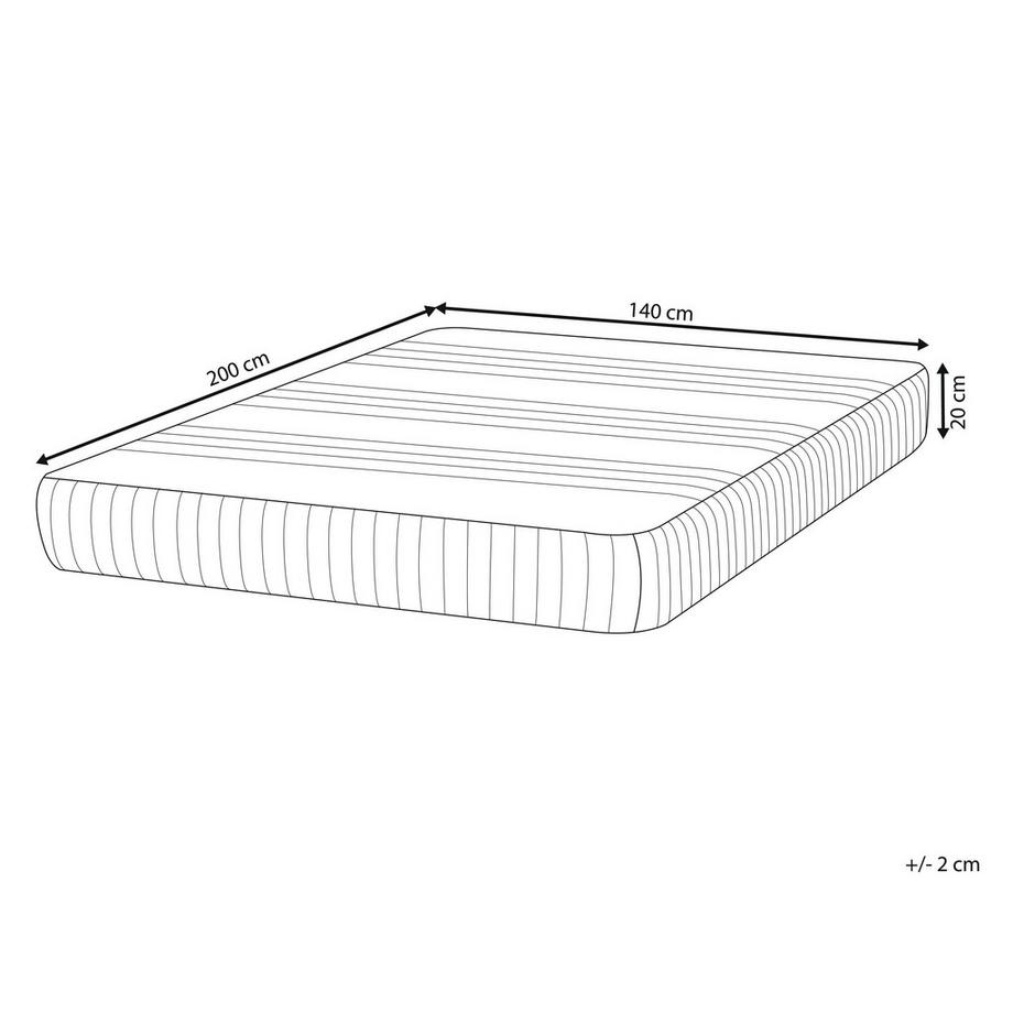 Beliani Matelas en mousse à mémoire de forme en gel en Mousse de polyuréthane  HAPPINESS  