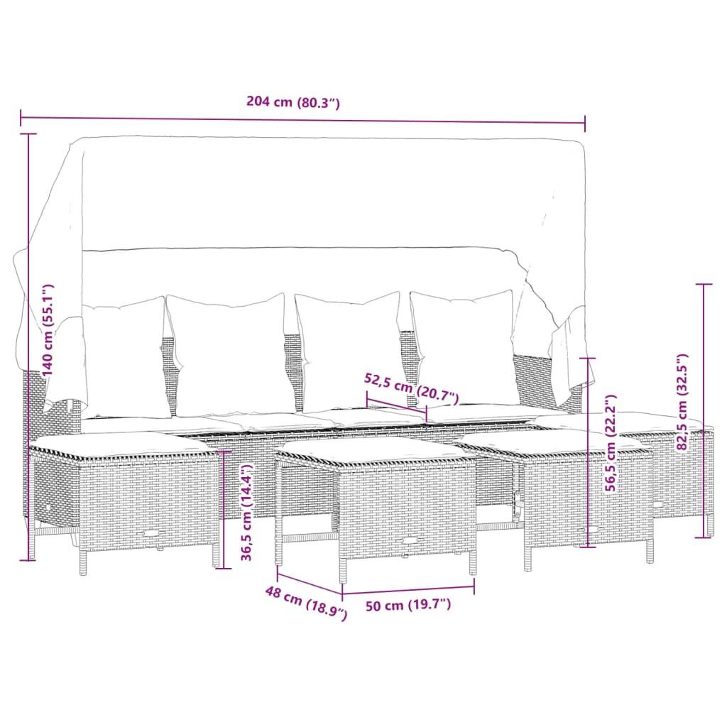 VidaXL Garten sofagarnitur poly-rattan  