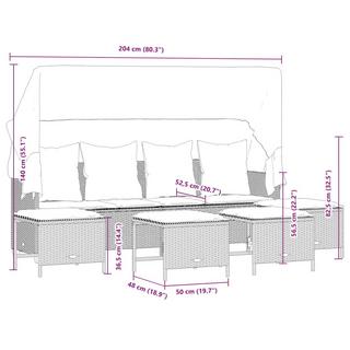 VidaXL Garten sofagarnitur poly-rattan  