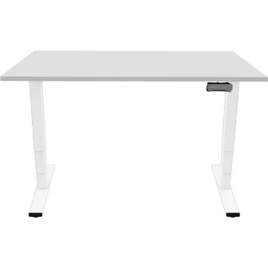 Contini Höhenverstellbarer Bürotisch 1.8x0.8m grau / Gestell weiss RAL9016  