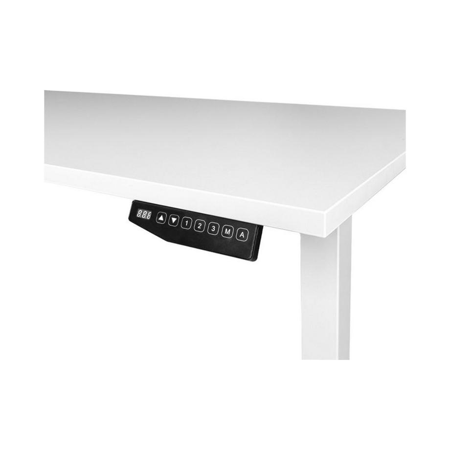 Contini Höhenverstellbarer Bürotisch 1.8x0.8m grau / Gestell weiss RAL9016  