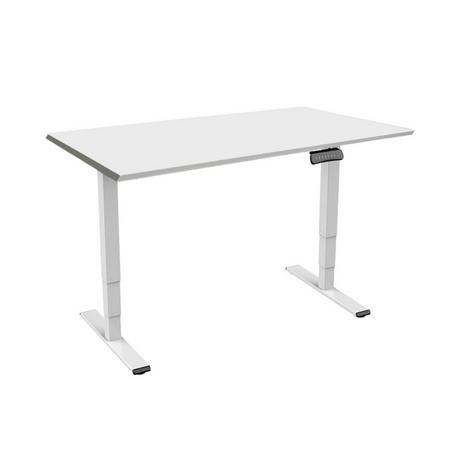 Contini Höhenverstellbarer Bürotisch 1.8x0.8m grau / Gestell weiss RAL9016  