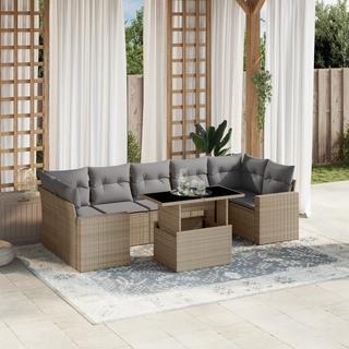 VidaXL set divano da giardino Polirattan  