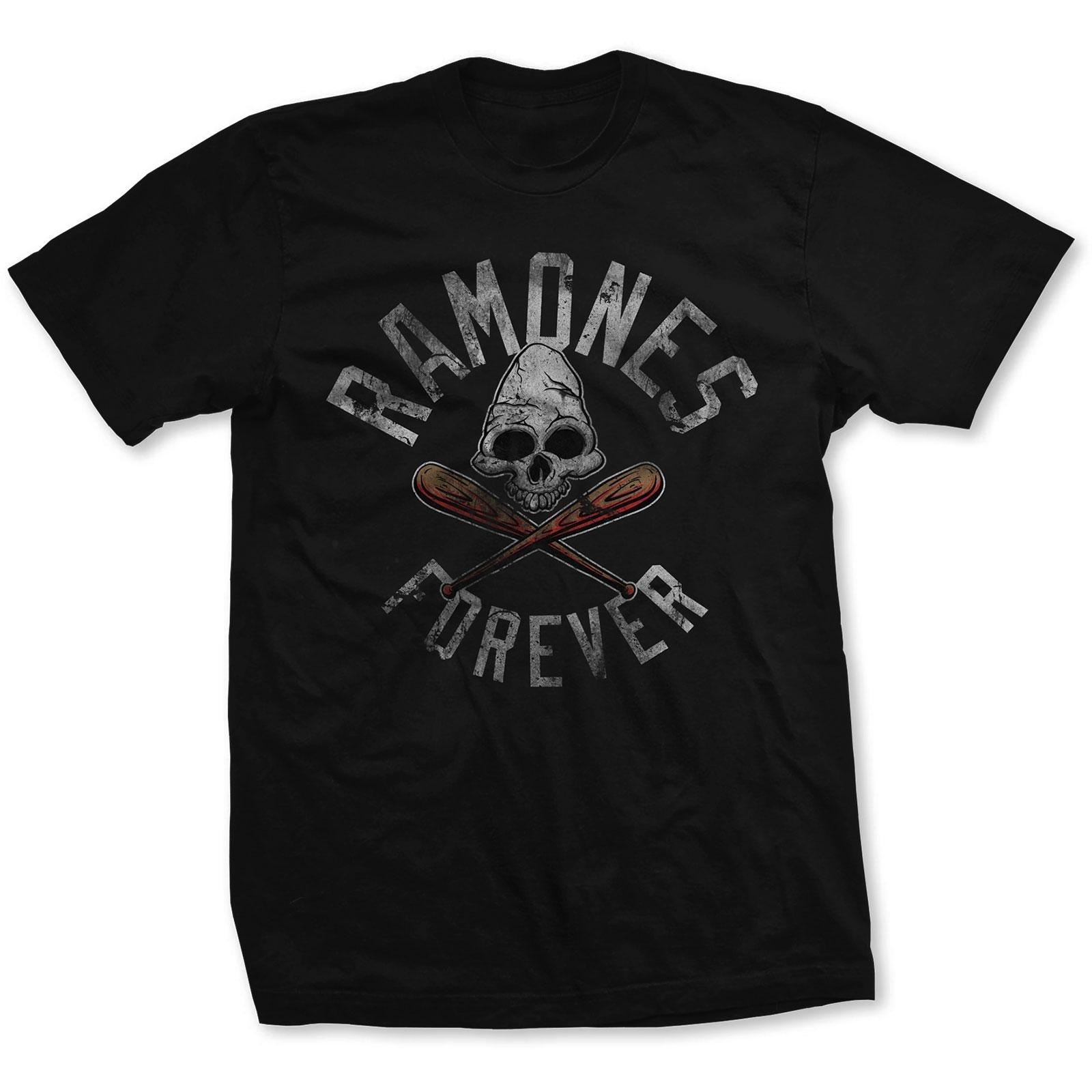 Ramones Forever Totenkopf und Fledermäuse T-Shirt  