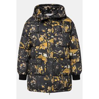 Studio Untold  Steppjacke, oversized, Allover-Print, Kapuze, 2-Wege-Zipper 