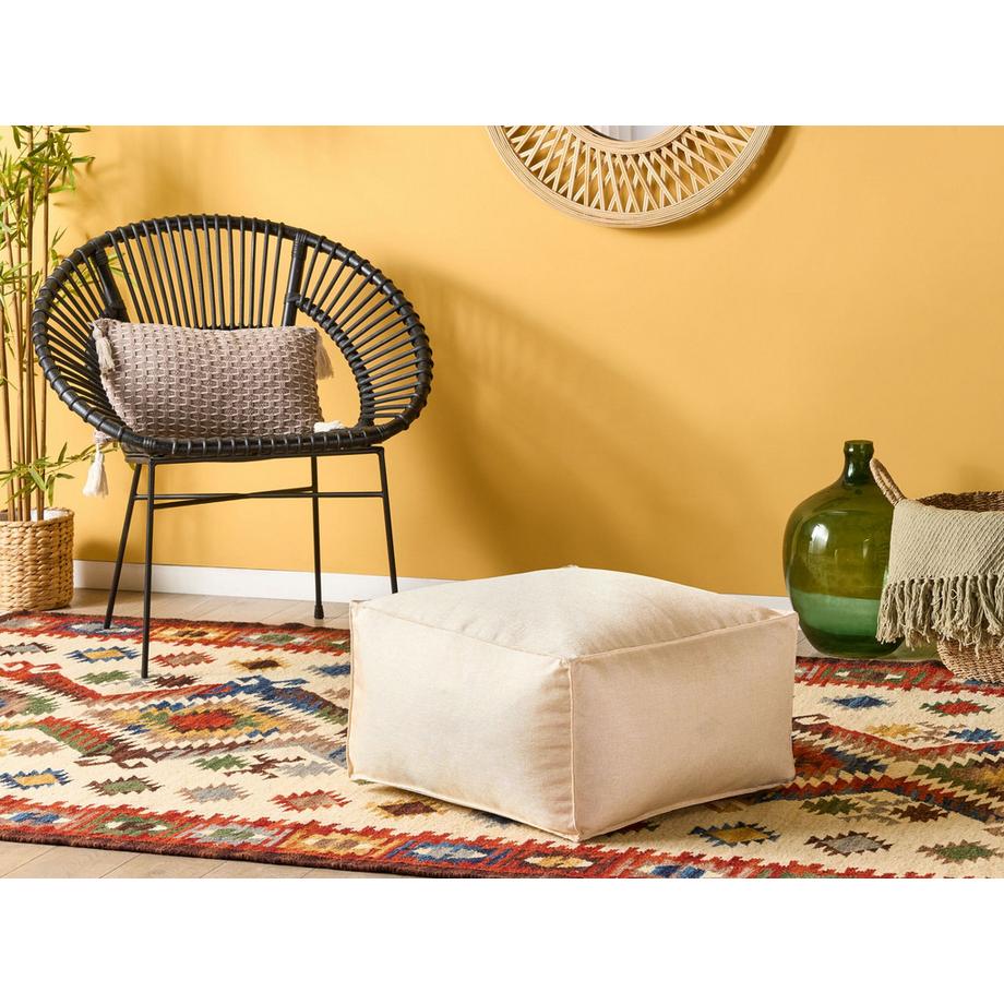 Beliani Pouf en Tissu Moderne MUKKI  
