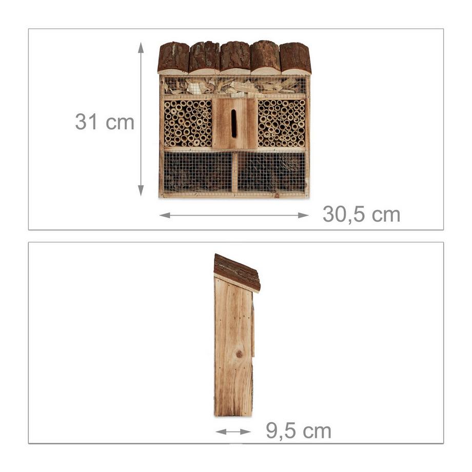 Northix Hängendes Insektenhotel, Insektenhaus für Wildbienen oder Schmetterlinge, Nisthilfe für Käfer  