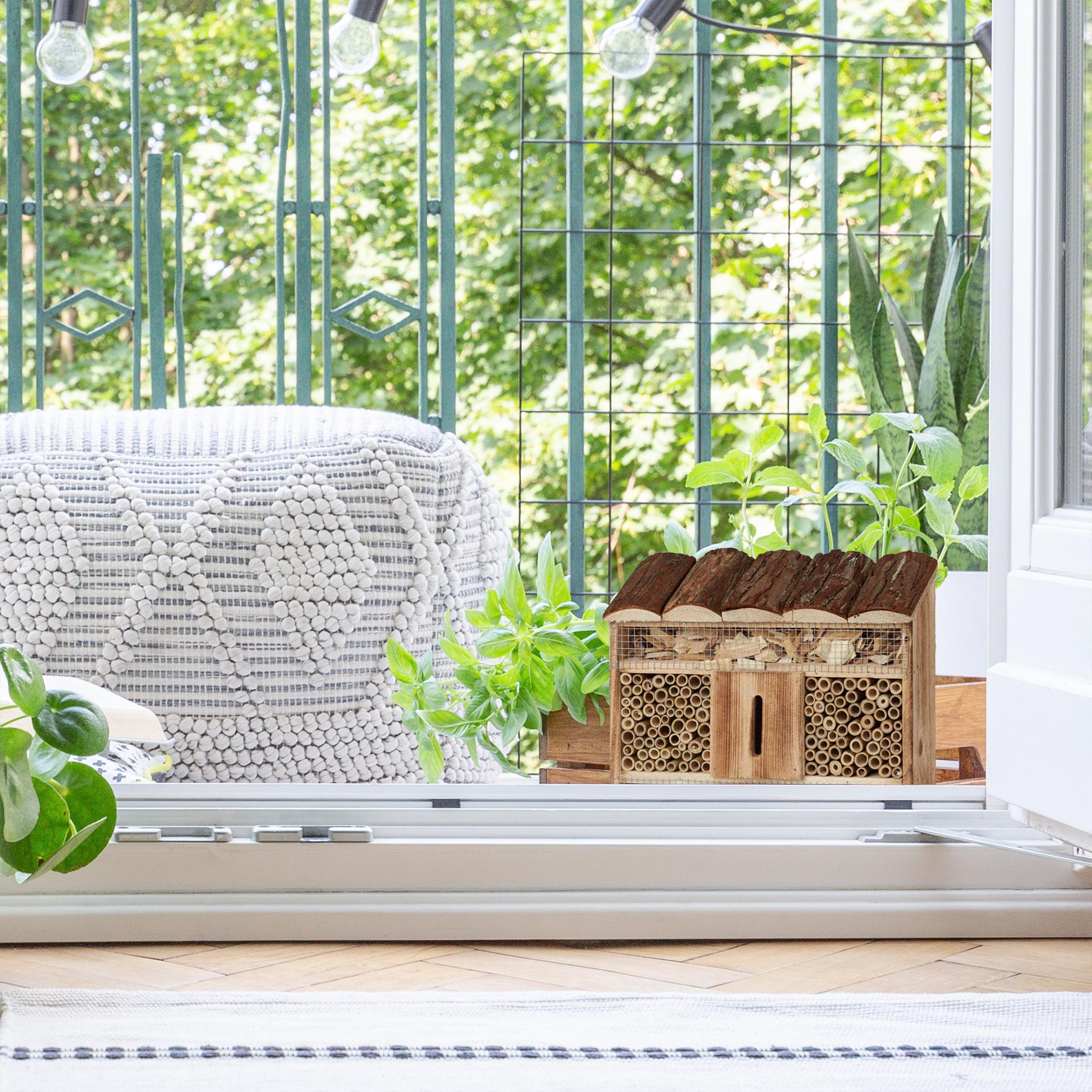 Northix Hôtel à insectes suspendu, maison à insectes pour abeilles sauvages ou papillons, nid d'aide pour insectes  