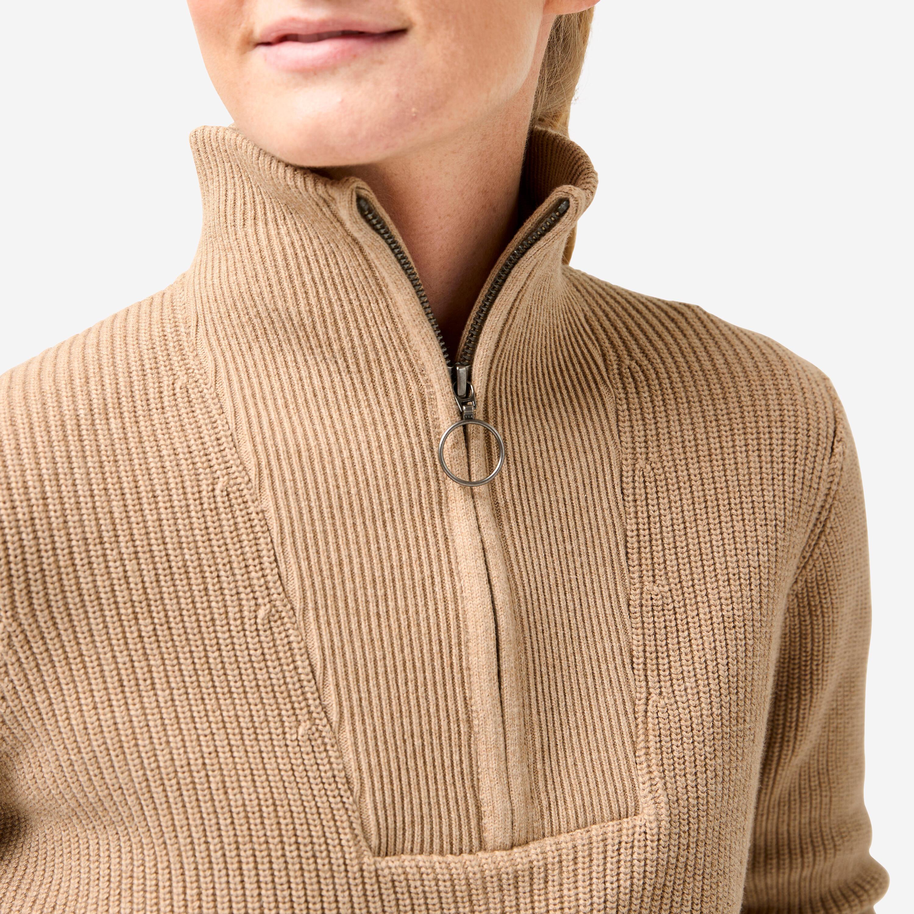 INESIS  Pullover golf donna 1/2 zip cotone 