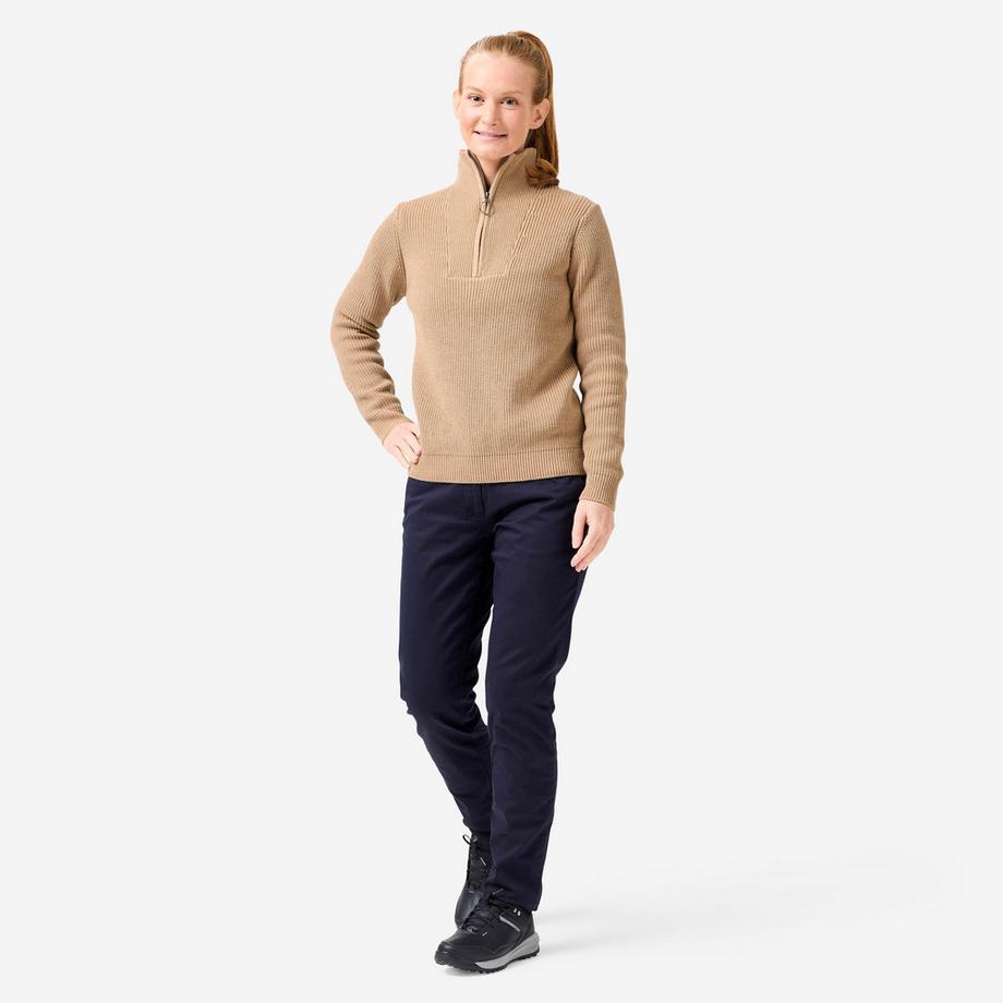INESIS  Pullover golf donna 1/2 zip cotone 