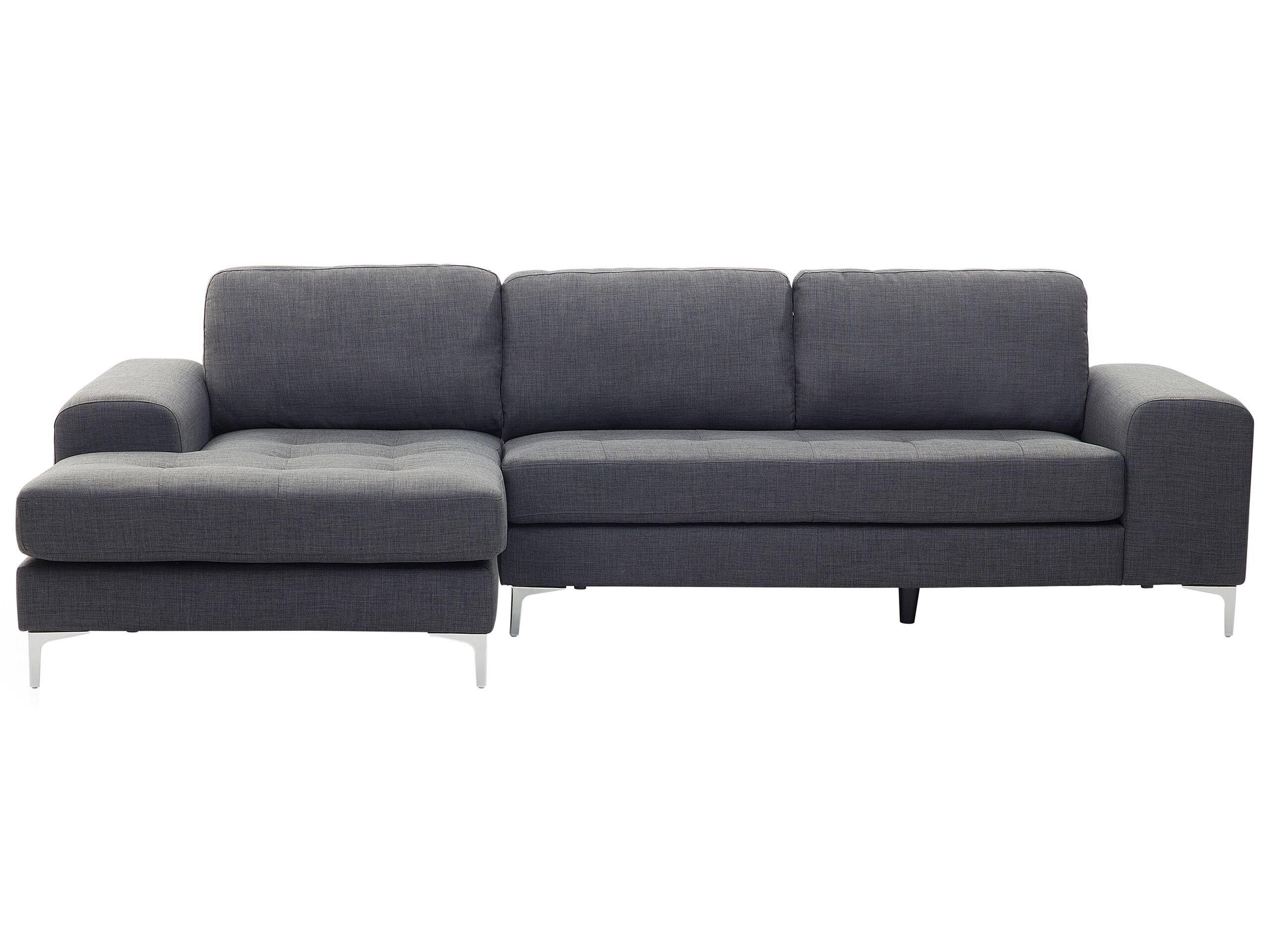 Beliani Rechtsseitiges Ecksofa aus Polyester Modern KIRUNA  