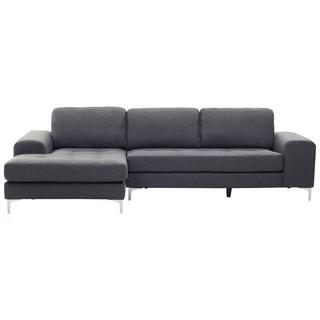 Beliani Rechtsseitiges Ecksofa aus Polyester Modern KIRUNA  