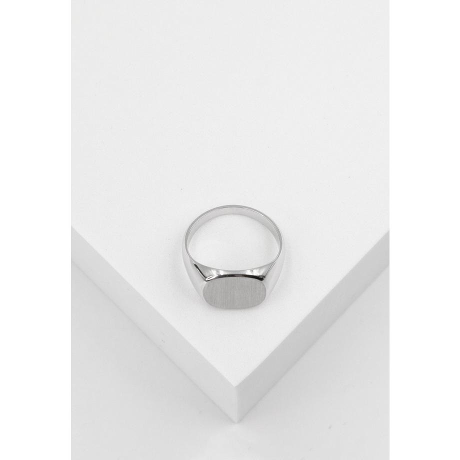 MUAU Schmuck  Bague à plaque en or blanc 750 