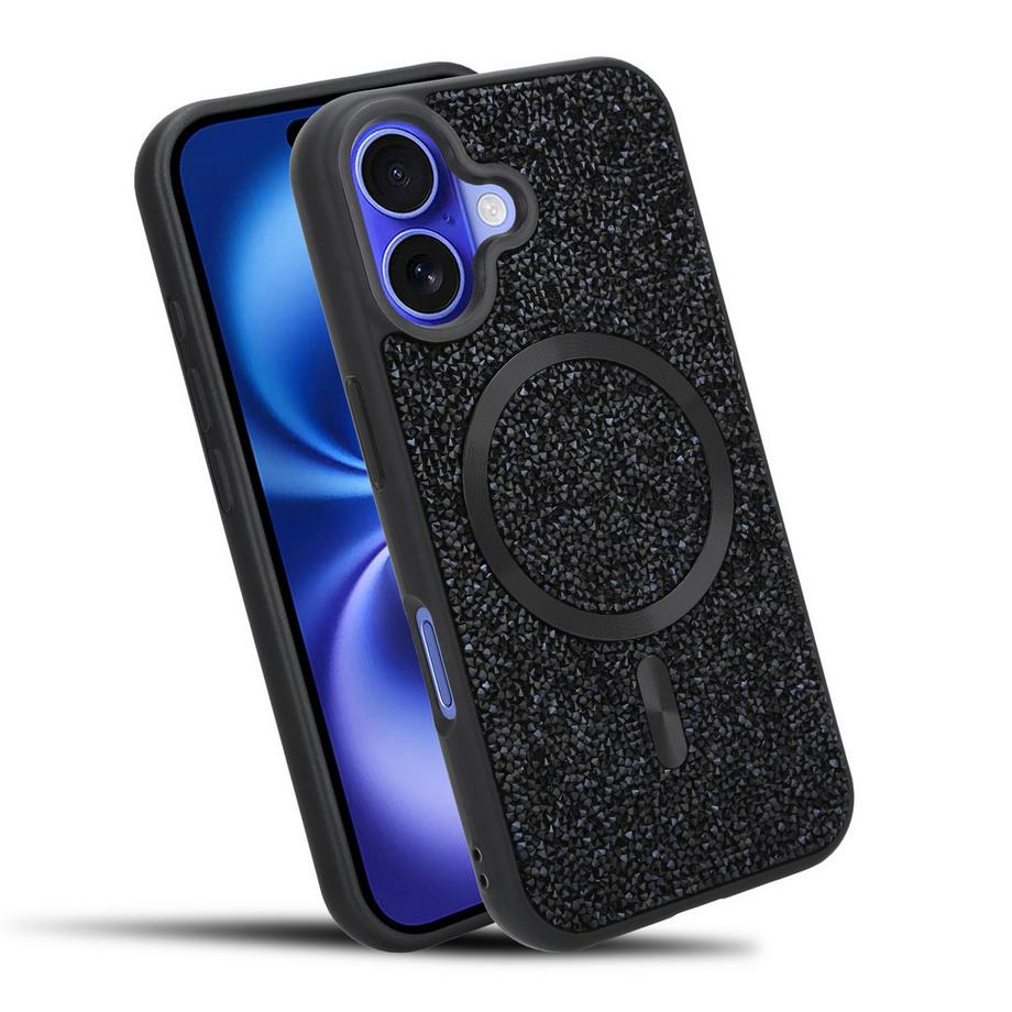 iPhone 16 Hülle kompatibel mit MagSafe Glitzer Diamant Design
