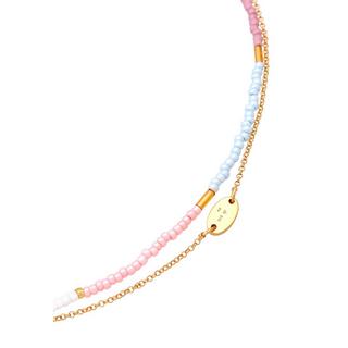 Elli  Halskette Choker Layer Bead Pastell 