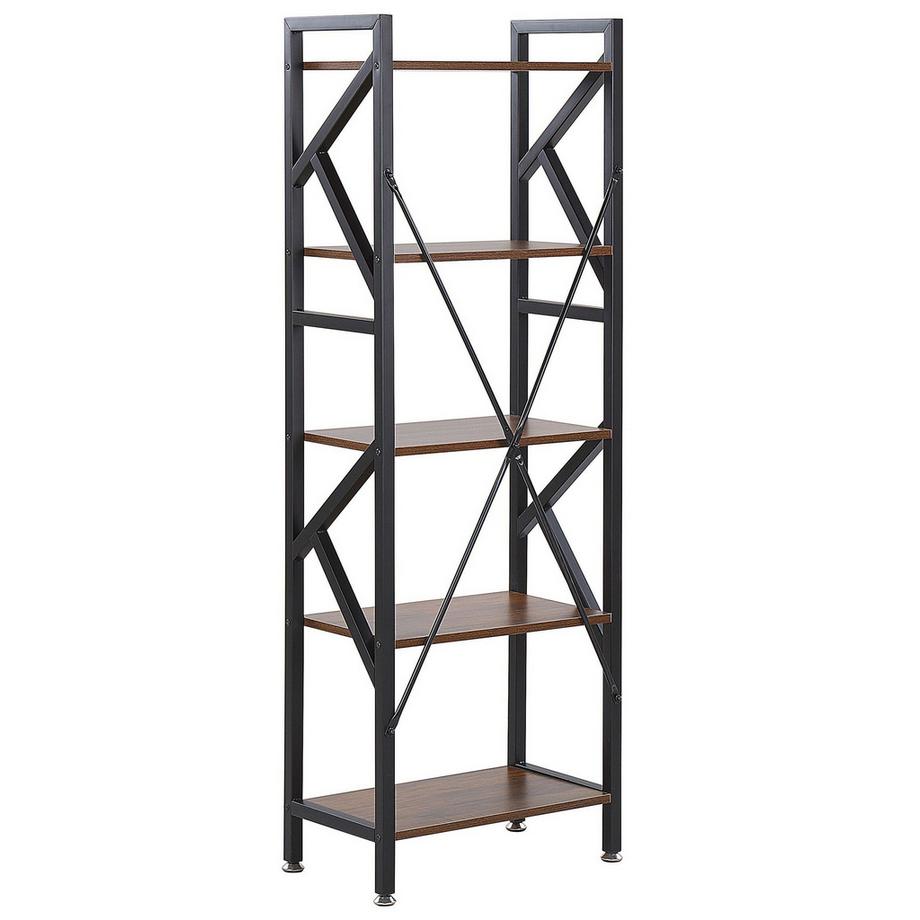 Beliani Regal mit 5 Ebenen aus Faserplatte Industriell DALE  