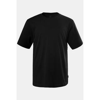 JP1880  T-shirt Basic en coton peigné, col rond noir 