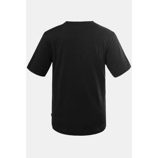 JP1880  T-shirt Basic en coton peigné, col rond noir 