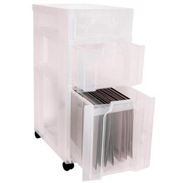 REALLY USEFUL BOX Aufbewahrungsbox 30x42x69cm 68508700 3 Schubladen, transparent
