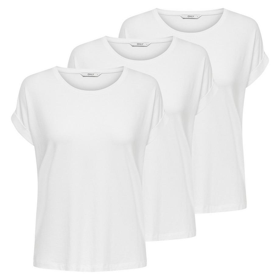 T-shirt  Paquet de 3 Confortable à porter-ONLMOSTER O-NECK TOP 3P