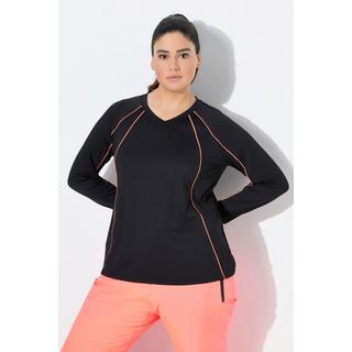 Ulla Popken Maglia Funzionale Slim Maniche Lunghe Scollo V UPF 50+  