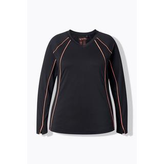 Ulla Popken Maglia Funzionale Slim Maniche Lunghe Scollo V UPF 50+  