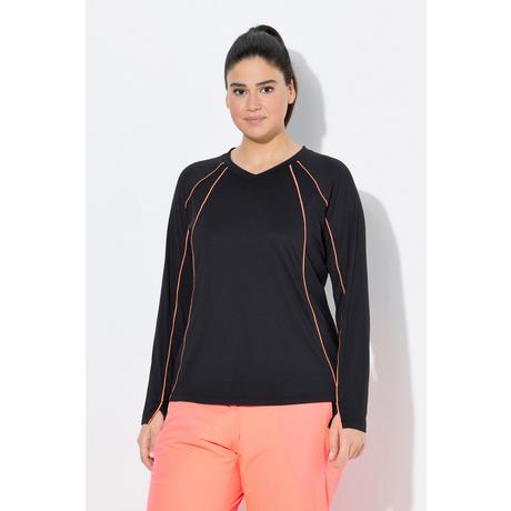 Ulla Popken Maglia Funzionale Slim Maniche Lunghe Scollo V UPF 50+  