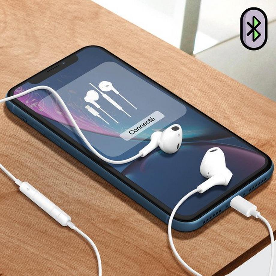 Avizar  Ecouteurs Filaires iPhone avec Bluetooth 