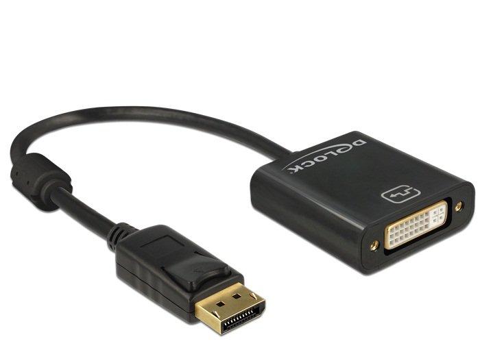 DeLock  DeLOCK 62601 câble vidéo et adaptateur 0,2 m DisplayPort DVI-I Noir 