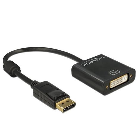 DeLock  DeLOCK 62601 câble vidéo et adaptateur 0,2 m DisplayPort DVI-I Noir 