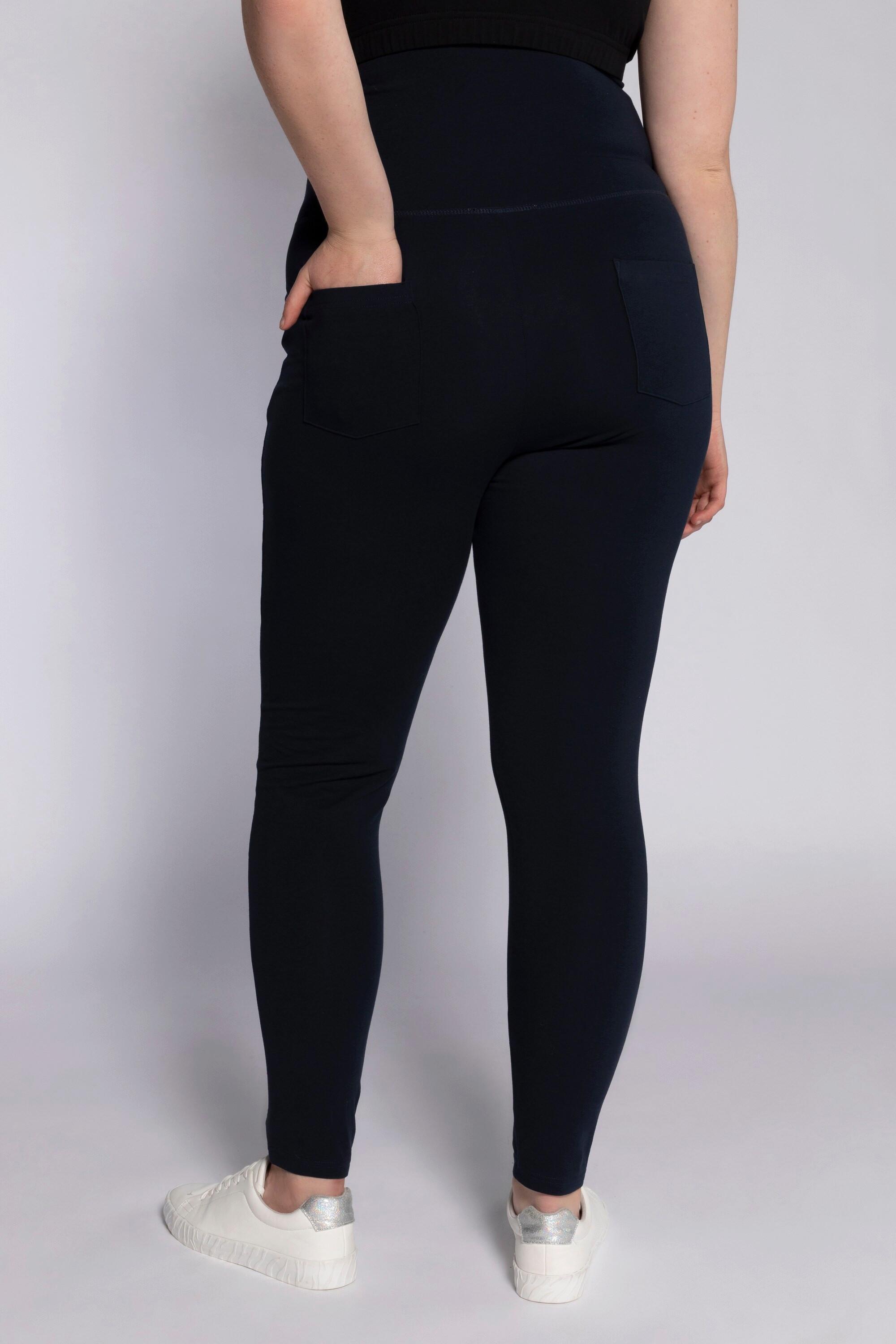 Ulla Popken  Leggings Bellieva in cotone biologico GOTS con taglio aderente e alta fascia elastica 