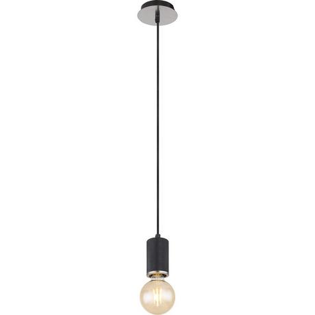 mutoni Lampe à suspension Joseba métal noir mat 1xE27  