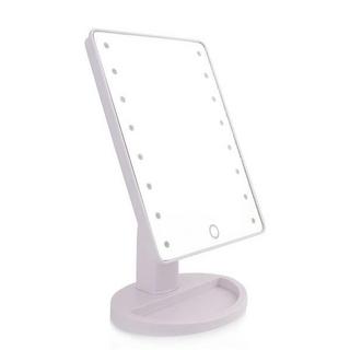 eStore  Miroir de maquillage LED avec rotation de 180 degrés - Blanc 