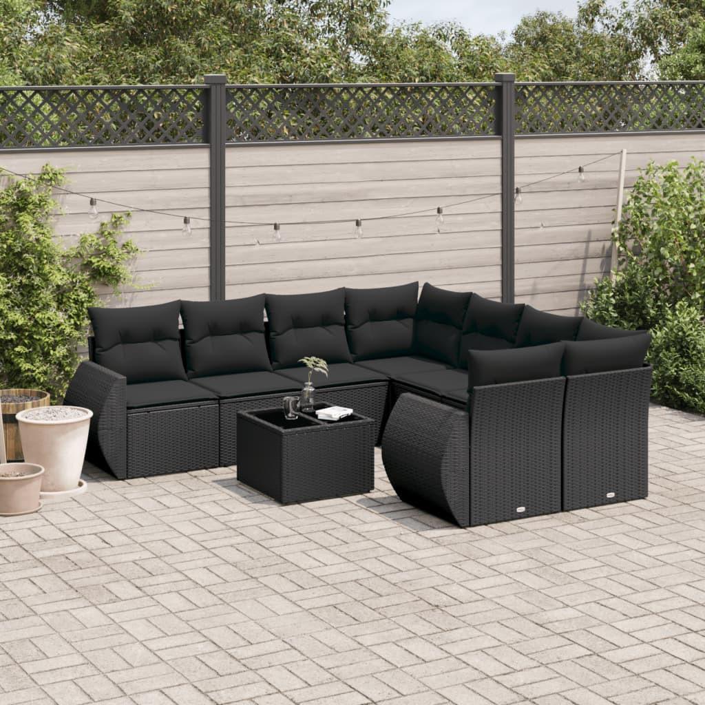 VidaXL set divano da giardino Polirattan  