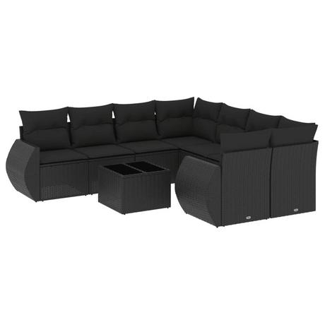 VidaXL set divano da giardino Polirattan  