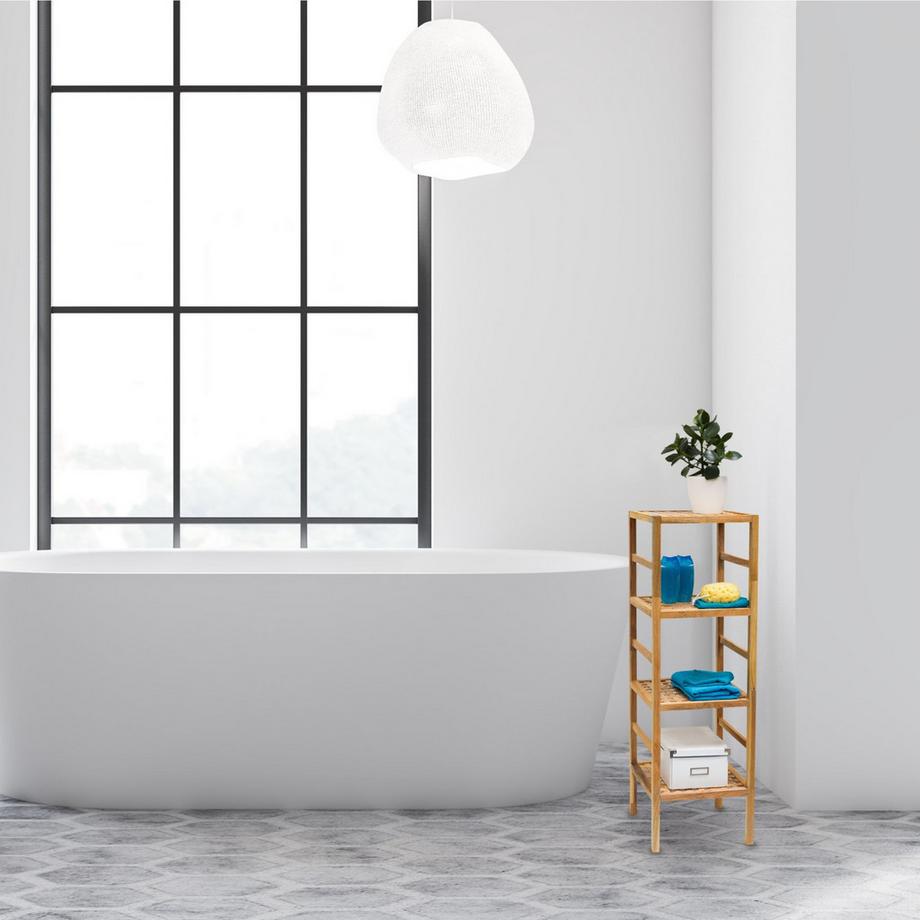 B2X Badezimmerregal aus Walnussholz  