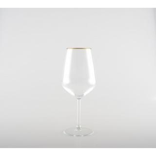 Aulica  VERRES A VIN BORDS DORES MAT - LOT DE 6 