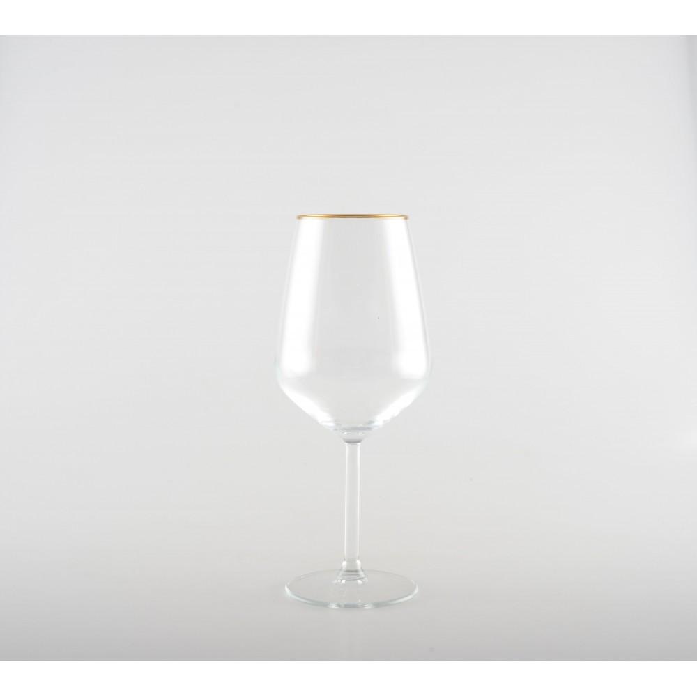 Aulica  VERRES A VIN BORDS DORES MAT - LOT DE 6 