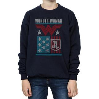 DC COMICS  Justice League Movie Wonder Woman Flag Sweatshirt 