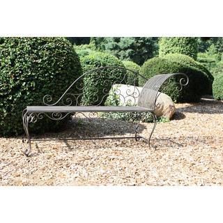 mutoni Banc de jardin Lamington acier brun noir 163  