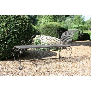 mutoni Banc de jardin Lamington acier brun noir 163  