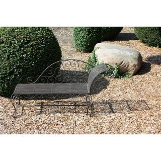 mutoni Banc de jardin Lamington acier brun noir 163  