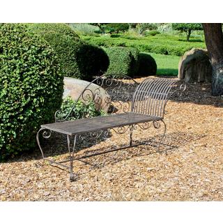 mutoni Banc de jardin Lamington acier noir marron 163  