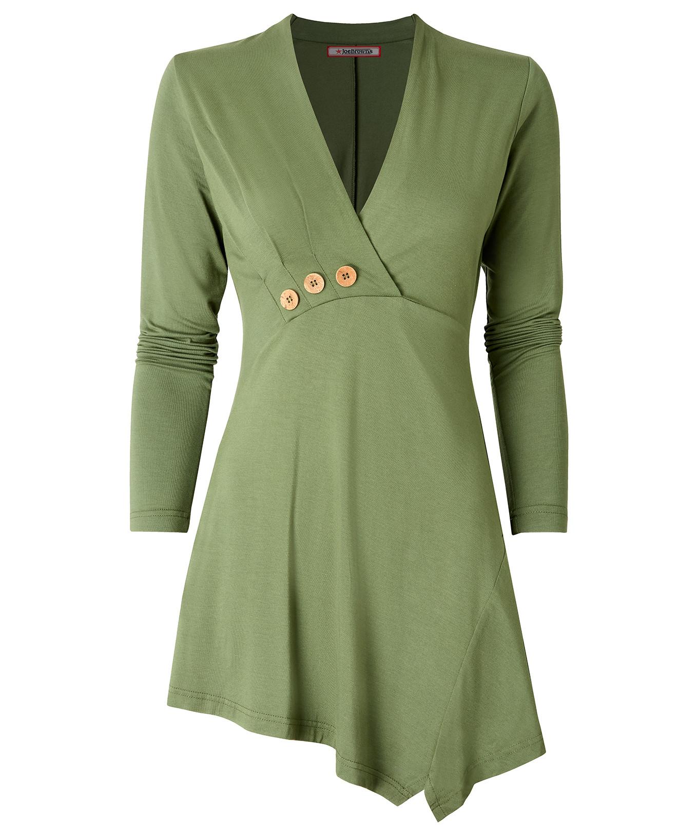 Joe Browns Figurbetonte Tunika Asymmetrischer Saum Langarm  