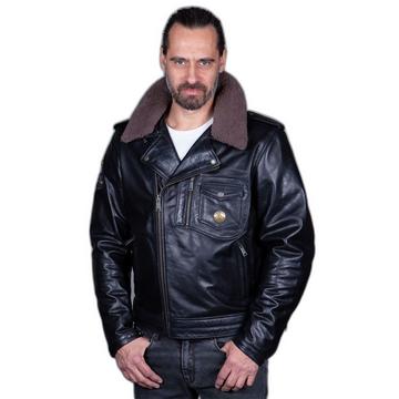 giacca in pelle da moto perco