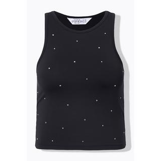 Studio Untold  Crop-Top, Slim Shape, Glitzersteinchen 