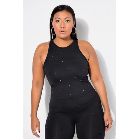 Studio Untold  Crop-Top, Slim Shape, Glitzersteinchen 